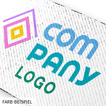 Individualisierung Kundenlogo- Stoff Patch - farbig bedruckt