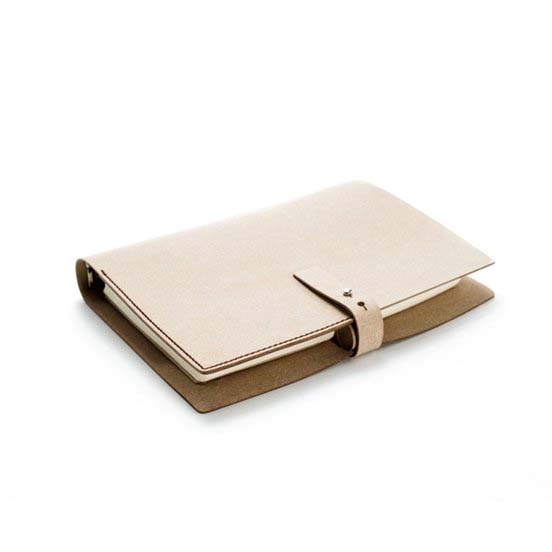Lakange Notizbuch aus recyceltem Leder
