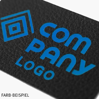 Individualisierung Kundenlogo- Kunstleder Patch zweifarbig - gelasert