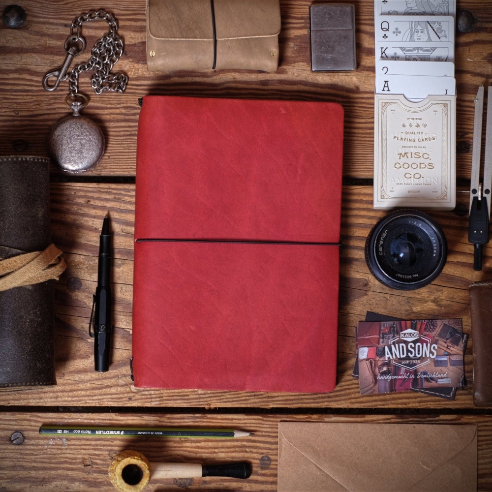 And Sons Logbuch - Ledernotizbuch Set A5