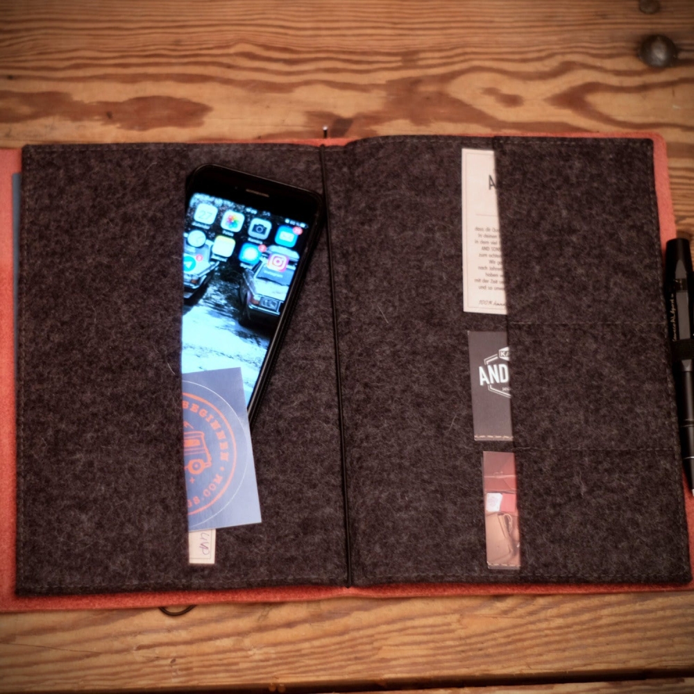 And Sons Logbuch - Ledernotizbuch Set A5