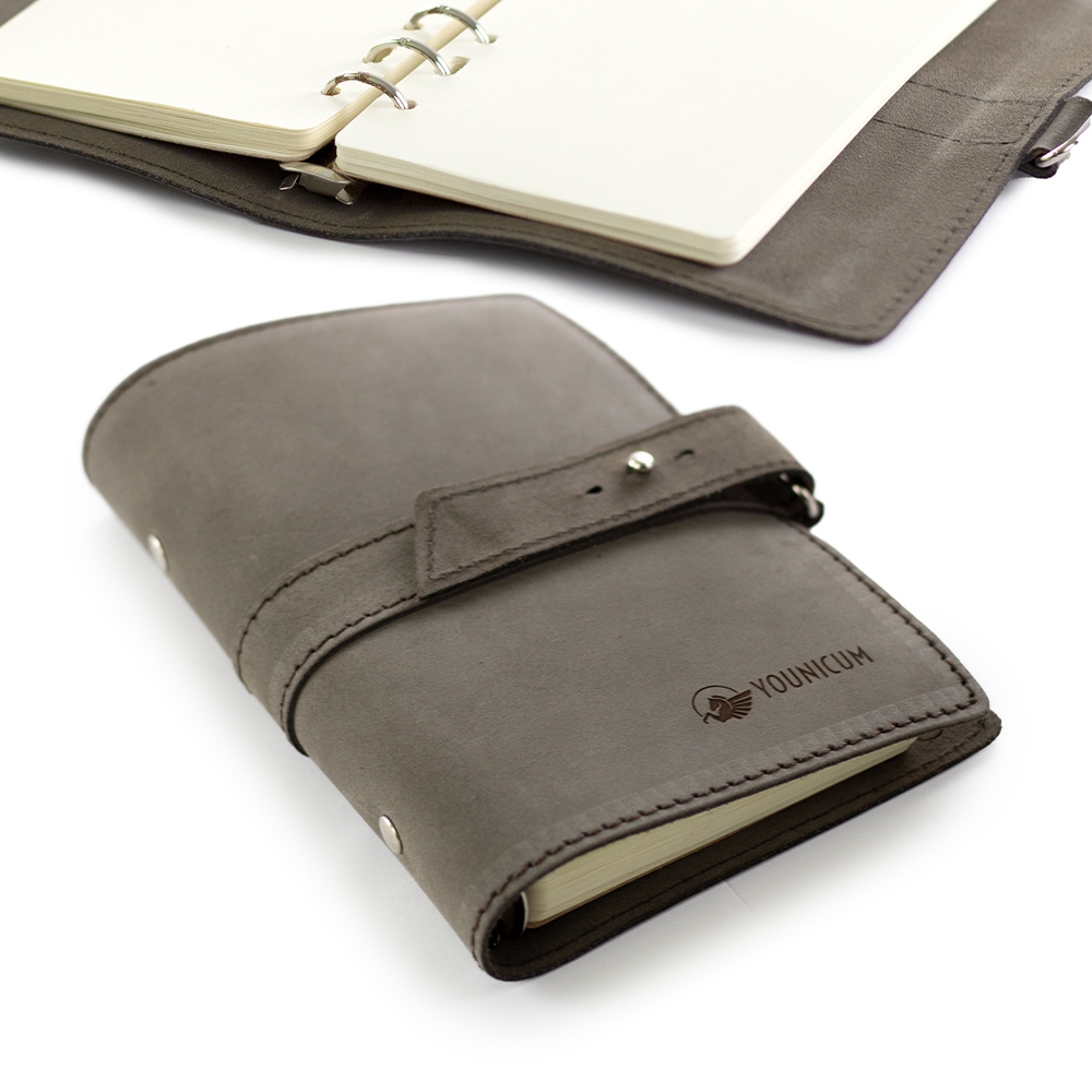 Lakange Notizbuch "Boucle" aus Leder