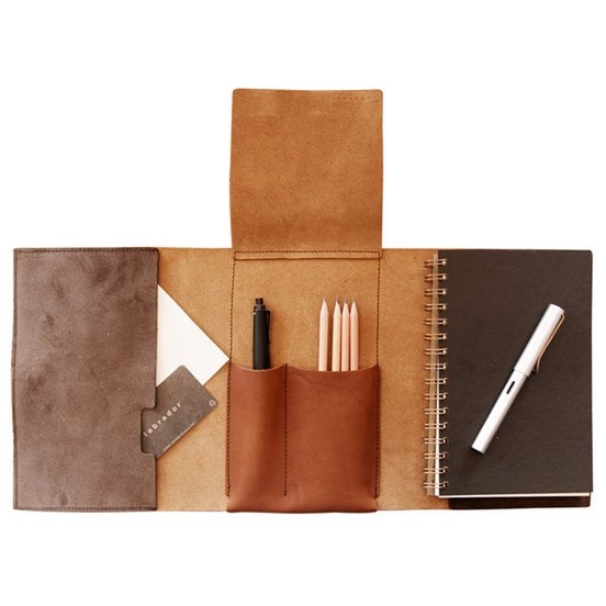 Lakange Ledernotizbuchhalter "Triptyque"