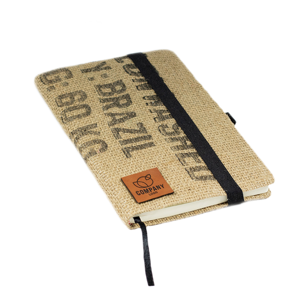 And Sons Notizbuch A5 Kaffeesack mit Gummiband