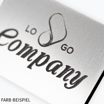 Individualisierung Kundenlogo- Kunststoff Emblem Metallic (genäht) - gelasert