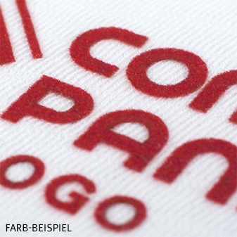 Individualisierung Kundenlogo- Flock-Folie Direktdruck