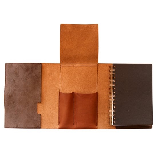 Lakange Ledernotizbuchhalter "Triptyque"